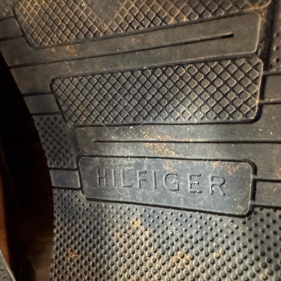 ?? Tommy Hilfiger Plain Chukka Boots Brown Navy Mens US size 10.5